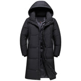 2023 New Arrival Winter Down Jackets Men Overcoat Fashion Thicken Warm 90% White Duck Down Coats for Men Hooded Black Long Parka