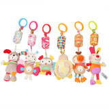 Baby Sensory Hanging Rattles Soft Learning Toy Plush Animals Stroller Infant Car Bed Crib with Teether for Bebe Babies Toddlers