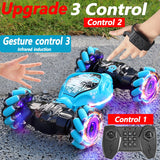 4WD 1:16 Stunt RC Car With LED Light Gesture Induction Deformation Twist Climbing Radio Controlled Car Electronic Toys for Kids