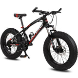 Wolf's Fang Bicycle 2.0*4.0 "Wide Tire Fat Snow Mountain Bike Women Children 21 Speed Damping Front Fork Full Vehicle Gift Men