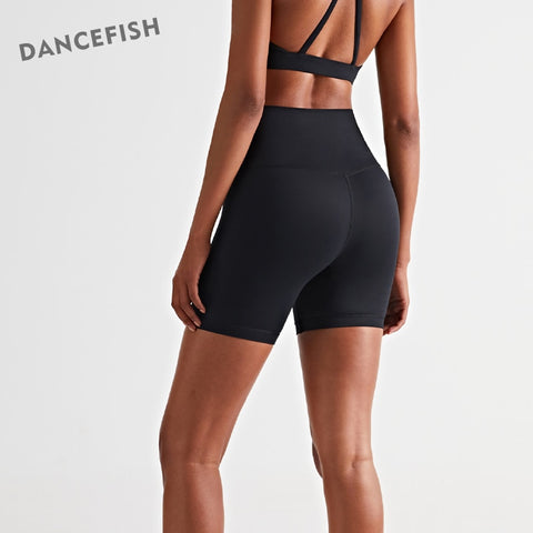 DANCEFISH Women Three-Quarter Pants Simple Style Easy To Match Any Top Fitness Or Daily Wear Riding Yoga Shorts