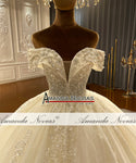 NS4352 Off The Shoulder Straps Wedding Dress Ball Gown