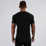 2022 Summer New Arrivals V neck Short Sleeve Men T shirt Slim Fit Fashion t-shirt Men Skinny Casual Gym Clothing Fitness tshirt