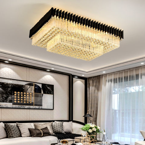BOSSEN LED modern crystal ceiling light circular/square bedroom living room ceiling light.