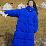 Winter 2022 New Long-style Down Cotton Dress Korean Version Of The Large Size Of The Korean Fashion Jacket Jacket Winter Heat