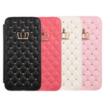 Wallet Flip Leather Phone Case For iPhone 14 13 12 Pro Max 11 Xr Xs X Cute Crown Bling Cover For Apple 7 8 Plus SE2020 Card Solt