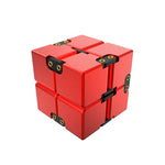 Metal Infinity Cube Anti Stress Aluminum Alloy Easy Play Office Flip Cubic Fidget Toy Gift for Kid Adults Autism Anxiety Relief
