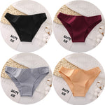 4PCS/Set Women&#39;s cotton briefs Sexy Low Waist Female Underpants Elasticity Comfortable Underwear Women&#39;s panties Lingerie M-XXL