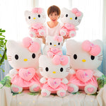 55cm Sanrio Cute Hello Kitty Pink My Melody Plushie Doll Stuffed Toys For Children Baby Kids Girls Birthday Xmas Surprise Gifts