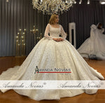 NS4406 Long Sleeve Luxury Beaded Wedding dress