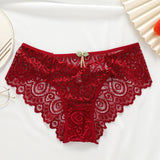 CINOON New Panties Women Lace Underwear Sexy Low-Waist Briefs Hollow Out G String Underpant Solid Transparent Female Lingerie