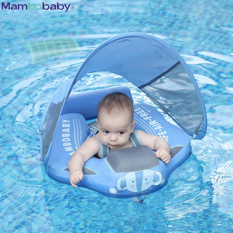 Mambobaby Baby Float Lying Swimming Rings Infant Waist Swim Ring Toddler Swim Trainer Non-inflatable Buoy Pool Accessories Toys