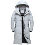 2023 New Arrival Winter Down Jackets Men Overcoat Fashion Thicken Warm 90% White Duck Down Coats for Men Hooded Black Long Parka