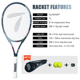 ALPSPORT 12K Full Carbon Fiber 100% 290g 51lbs High Quality Light Weight Durable Tennis Racket Training Send Tennis Bag Wilson