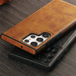 Hot Fashion PU Leather Case For Samsung Galaxy S23 Ultra Business Phone Case For Samsung S22 Skin-Feel Shockproof Silicone Cover