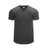 2022 Summer New Arrivals V neck Short Sleeve Men T shirt Slim Fit Fashion t-shirt Men Skinny Casual Gym Clothing Fitness tshirt