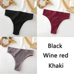 FINETOO Women&#39;s Panties Seamless High Waisted Underwear Women Comfortable Panties Women Sexy Underpants For Women 3PCS/Set