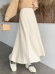 TIGENA Knitted Long Maxi Skirt Women 2022 Fall Winter Casual Solid Thick Warm A Line High Waist Ankle Length Skirt Female Ladies