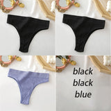 FINETOO Women&#39;s Panties Seamless High Waisted Underwear Women Comfortable Panties Women Sexy Underpants For Women 3PCS/Set