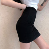 Elasticity Black One-step Skirt Women Summer High Waist Tight Sexy Hot Girl Bag Hip Black Short Skirt Night Club Mini Skirt