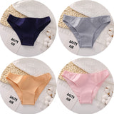 4PCS/Set Women&#39;s cotton briefs Sexy Low Waist Female Underpants Elasticity Comfortable Underwear Women&#39;s panties Lingerie M-XXL