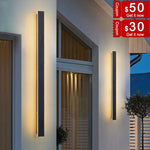 Porch light Outdoor Wall Lighting Long Strip Waterproof IP65 220V Modern Warm White Nautral Cold Light Garden lighting 110V