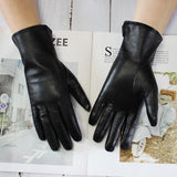 Touch Screen Sheepskin Driver Driving Gloves Female Color Leather Unlined Thin Fashion Straight Style Motorcycle Riding Gloves