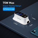 8-Port LED Display USB Charger Quick Charge PD USBC Charger For iPhone 13 12 Phone Tablet Fast Charger For Xiaomi Huawei Samsung