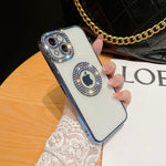 Luxury Bling Diamond Phone Case for iPhone 11 Pro Max 14 Pro Transparent Silicon Soft Gir&#39;s Cover Cases for iPhone 12 13 Pro Max