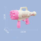 69 Holes Rocket Bubble Gun Machine Angel LED Kids Automatic Soap Bubbles Blower Maker Toys for Wedding Party Outdoor Games