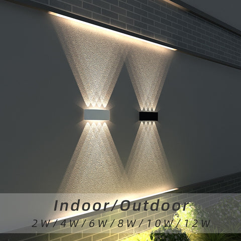 LED Wall Lamp Outdoor Waterproof IP65 Interior Wall Light 4W6W 8W 10W Garden Lights Aluminum Bedroom Living Room Stairs Lighting