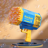 69 Holes Rocket Bubble Gun Machine Angel LED Kids Automatic Soap Bubbles Blower Maker Toys for Wedding Party Outdoor Games