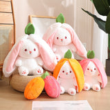 Bunny Plush Toys Cute Strawberry Of Rabbits Stuffed Animal Kawaii Bunny Baby Plushie Soft Hugging Pillow Plush Toy Gifts for Ki