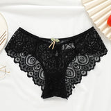 CINOON New Panties Women Lace Underwear Sexy Low-Waist Briefs Hollow Out G String Underpant Solid Transparent Female Lingerie