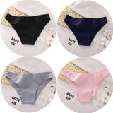 4PCS/Set Women&#39;s cotton briefs Sexy Low Waist Female Underpants Elasticity Comfortable Underwear Women&#39;s panties Lingerie M-XXL