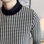 2022 Brand Clothing Men Winter Thermal Knitting Sweater/Male Slim Fit High Quality Shirt Collar Fake two Piece Pullover Sweatres