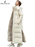 PinkyIsBlack 2022 New X-long Hooded Parkas Fashion Winter Jacket Women Casual Thick Down Cotton Winter Coat Women Warm Outwear