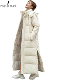 PinkyIsBlack 2022 New X-long Hooded Parkas Fashion Winter Jacket Women Casual Thick Down Cotton Winter Coat Women Warm Outwear