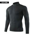 Men Compression Running T Shirt Fitness Tight Long Sleeve Sport Shirt Training Jogging Gym Quick Dry Sportswear