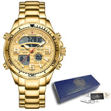 2023 Top Brand Luxury Digital Mens Watches Top Luxury Sport Quartz Wristwatch For Men All Steel Military Waterproof Clock+Box