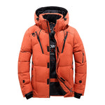 Down Jacket Men White Duck Winter Coat Windproof Warm Parkas Travel Camping Overcoat New in Thicken Solid Color Hooded Clothing