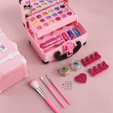 Children Simulation Makeup Set Pretend Play Toys Educational Toys Lipstick Nail Polish Cosmetic Bag Birthday Gift For Ingenious