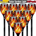 1/2/4/6/8/10Pcs Solar Flame Torch Lights Flickering Light Waterproof Garden Decoration Outdoor Lawn Path Yard Patio Floor Lamps