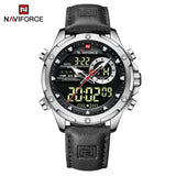 NAVIFORCE Luxury Brand Original Watches For Men Casual Sports Chronograph Alarm Quartz Wrist Watch Leather Waterproof Clock 9208