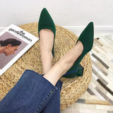 Large women&#39;s high-heeled shoes Fashion pointy beautiful pattern square toe shoes Heel rubber anti-skid shoes New 2023