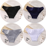 4PCS/Set Women&#39;s cotton briefs Sexy Low Waist Female Underpants Elasticity Comfortable Underwear Women&#39;s panties Lingerie M-XXL