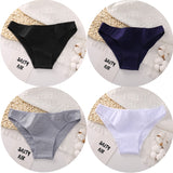 4PCS/Set Women&#39;s cotton briefs Sexy Low Waist Female Underpants Elasticity Comfortable Underwear Women&#39;s panties Lingerie M-XXL