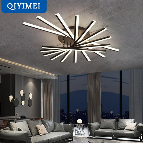 Modern LED Chandeliers Indoor Lighting For Study Living Room Bedroom Lamps Gold/Black/White Lustre Lights fixtures Input 90-220V