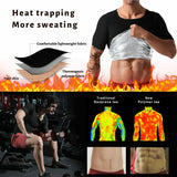 Men Sauna Suit Heat Trapping Shapewear Sweat Body Waist Shaper Vest Slimmer Compression Thermal Top Fitness GYM Workout Shirt