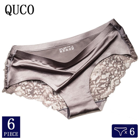 6pcs/lot QUCO Brand sexy Women Underwear High Quality Women Panties Seamless Underwear Solid  Lingerie underwear women